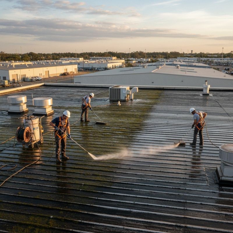 Rubber Roof Cleaning